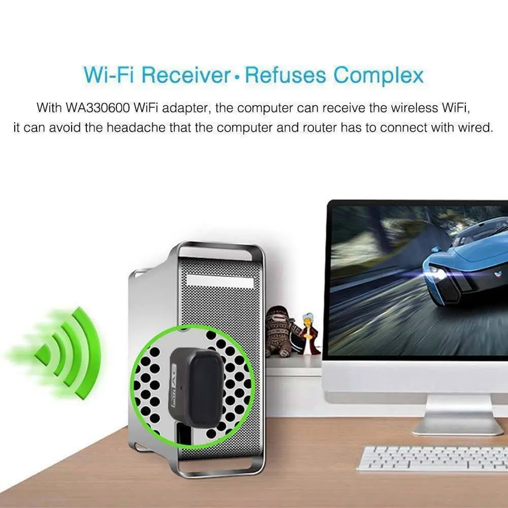 600 Мбит/с двухдиапазонный 802.11ac 2 4 ГГц 5 ПК WiFi USB адаптер сетевой LAN ключ|USB-адаптеры| |