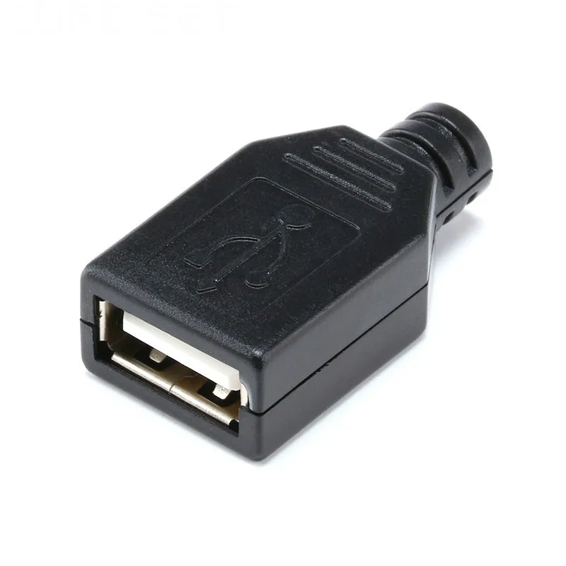 5pcs Power Connector Female USB 2.0 Type A 4 Pin Plug Socket For DIY Adapter PCB SDA Data Cable Line | Обустройство дома