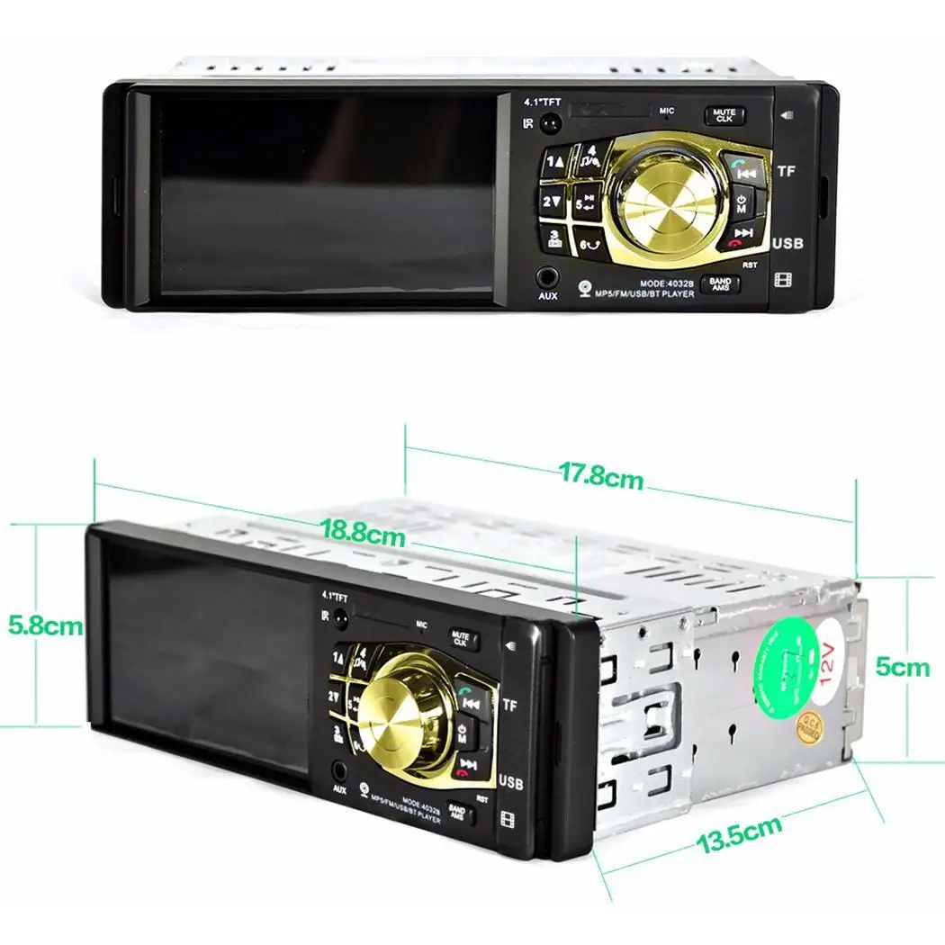 4 дюймовый автомобильный mp3 плеер с камерой WMA цветной OLED 4032B экран автомобиля 60 Вт