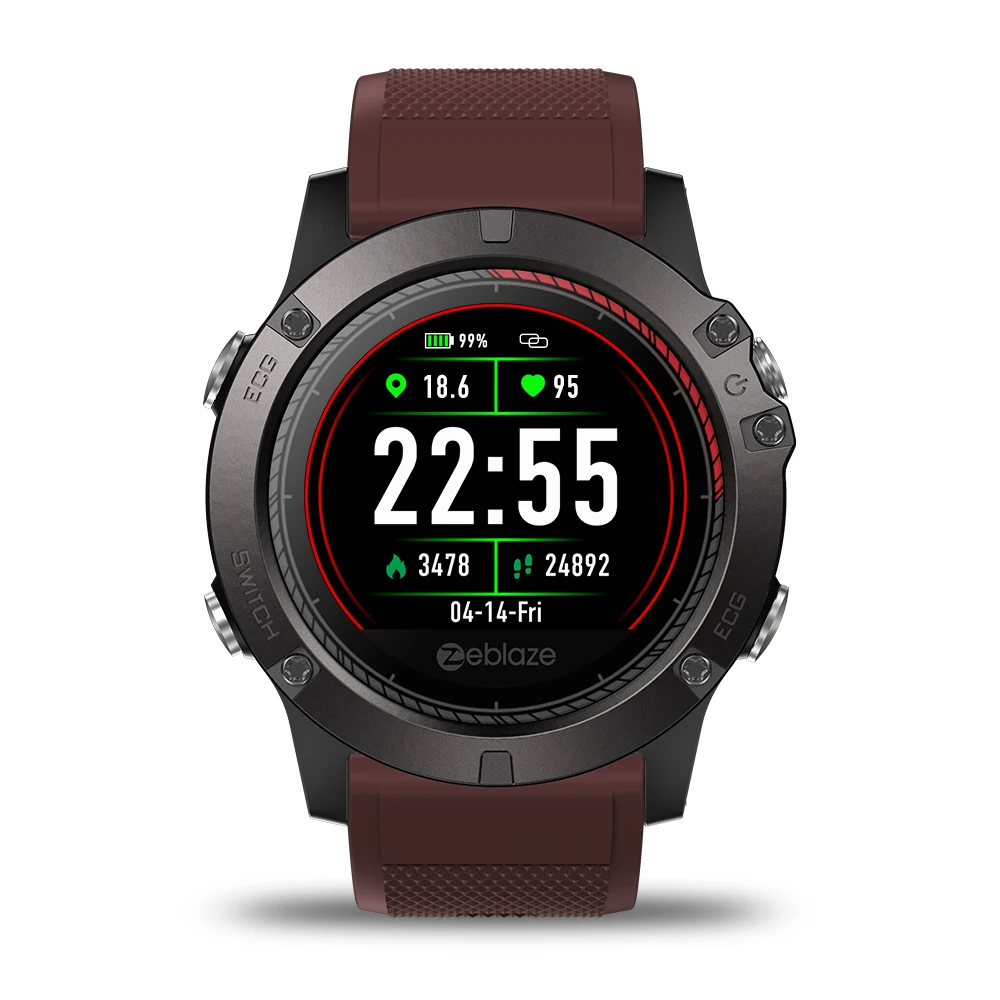 Zeblaze VIBE 3 ЭКГ часы GREENCELL Heart Rate Instant ECG Activity Run Route Tracking Sleep Monitor умные для мужчин и