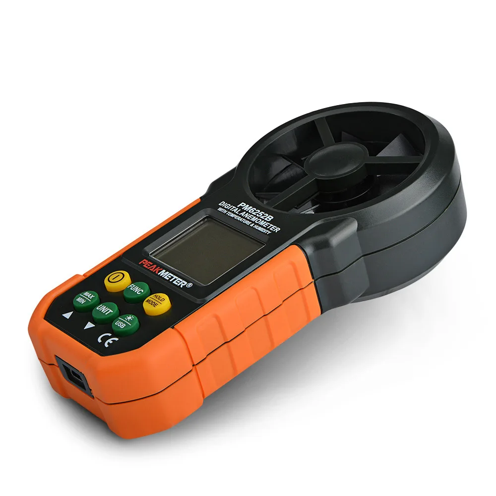 PEAKMETER PM6252B цифровой ветромер скорость воздуха объем измерения влажности