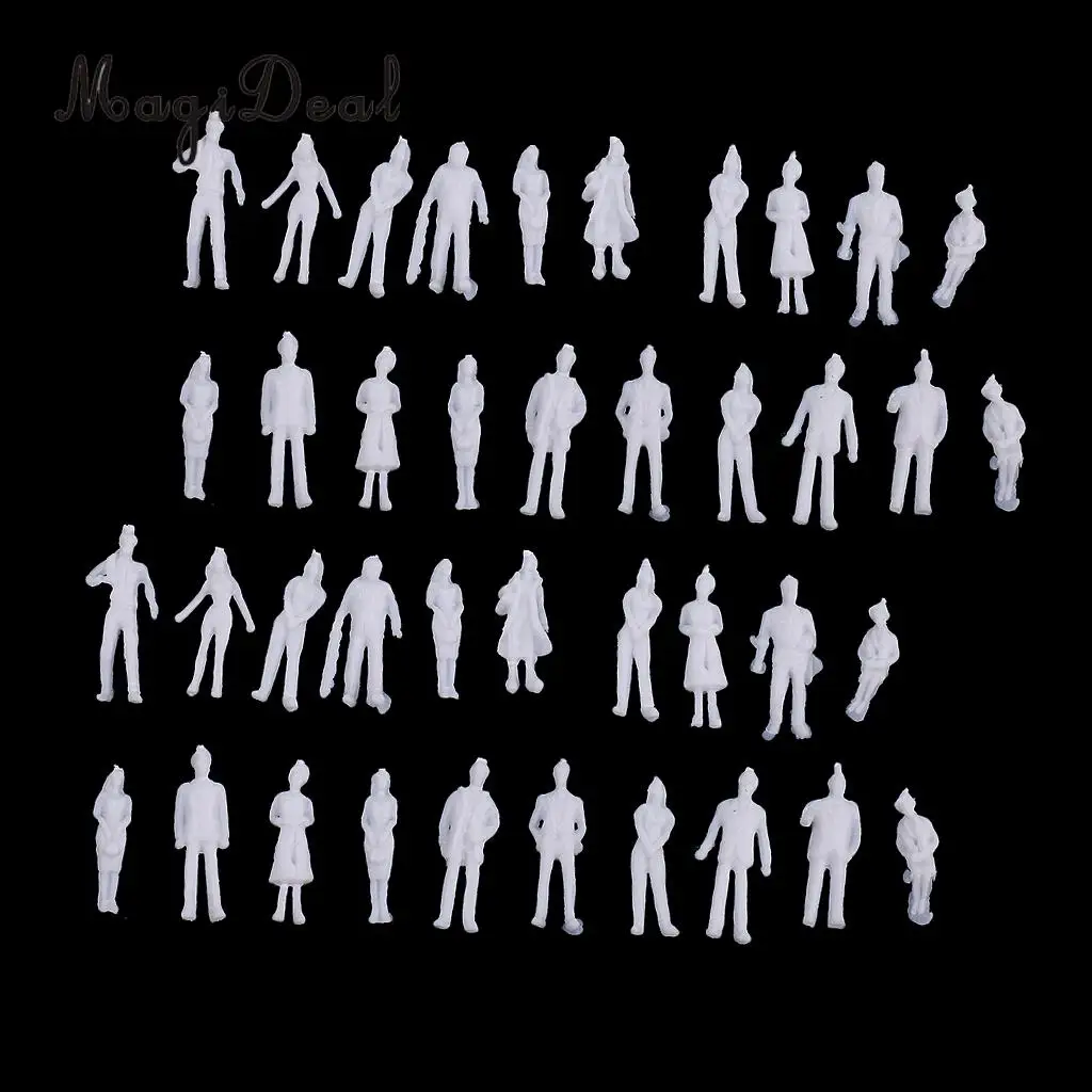 

40 шт., миниатюрные фигурки людей в масштабе 1/100