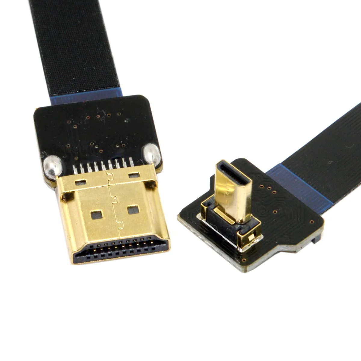Micro HDMI совместимый штекер к CYFPV FPV плоский кабель 20 см 50 для HDTV антенна под углом 90