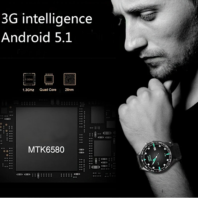 Смарт часы Android 16G могут делать фотографии звонки Wifi Интернет используемые для