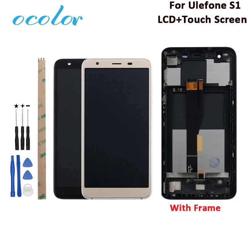 ocolor For Ulefone S1 LCD Display And Touch Screen With Frame Test Before Shipment Repair Pro +Tools 5.5'' | Мобильные