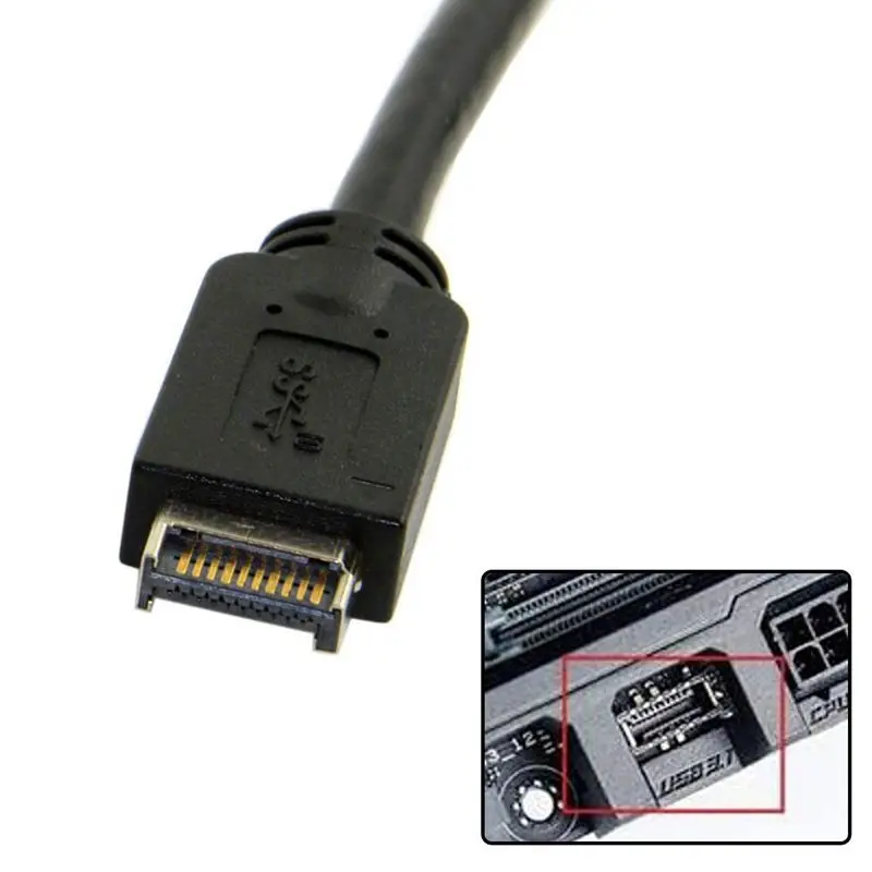 USB 3 1 Разъем передней панели для USB-C типа C Женский удлинитель с винт крепления 40 см