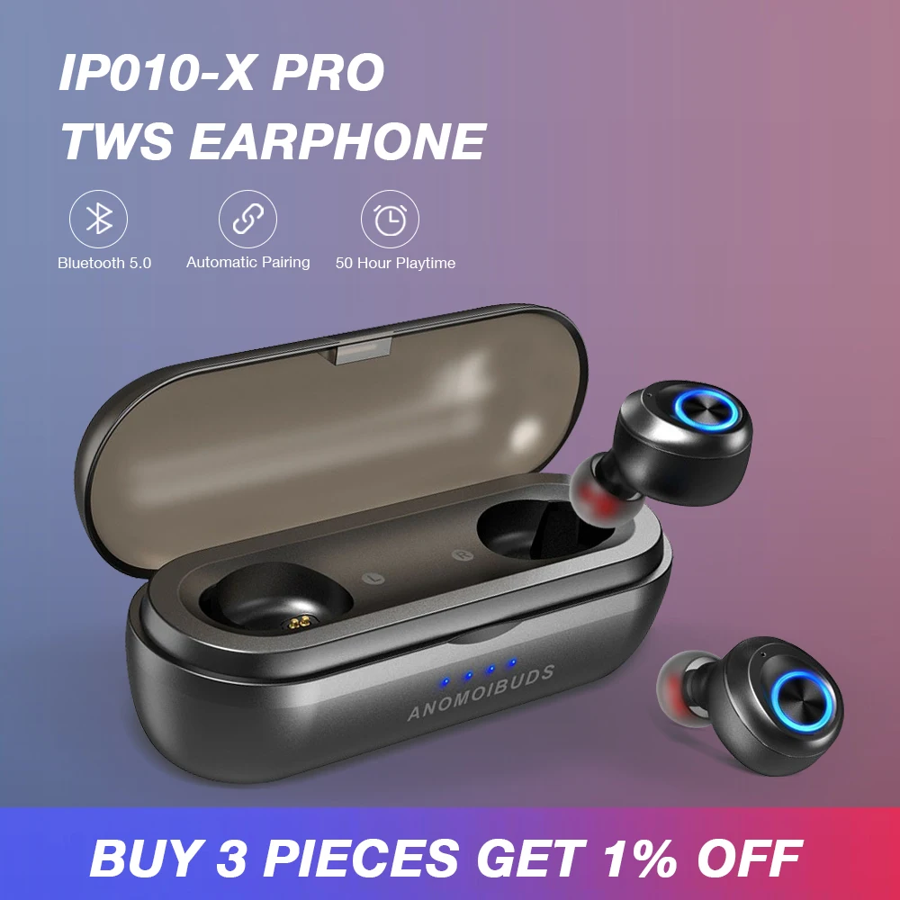 IP010 X PRO Наушники вкладыши TWS с Беспроводной Bluetooth V5.0 наушники Автоматическое