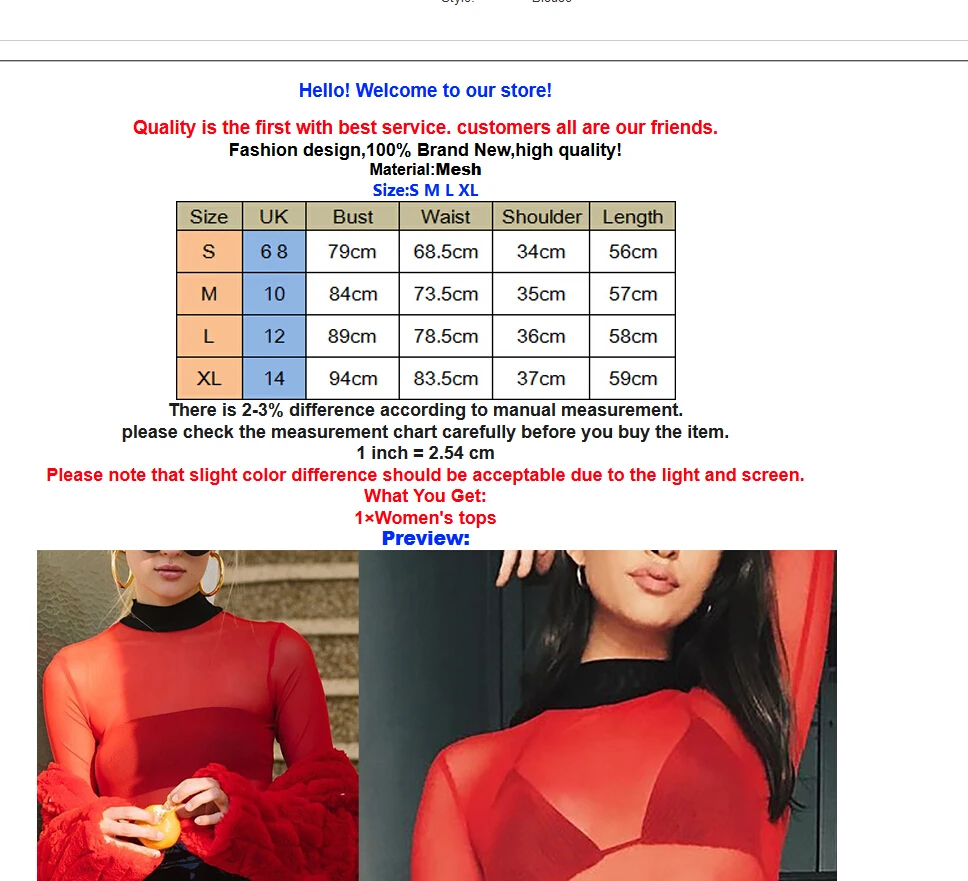 Women Fashion Mesh Sheer See through Long Sleeve Crop Top T Shirt | Женская одежда