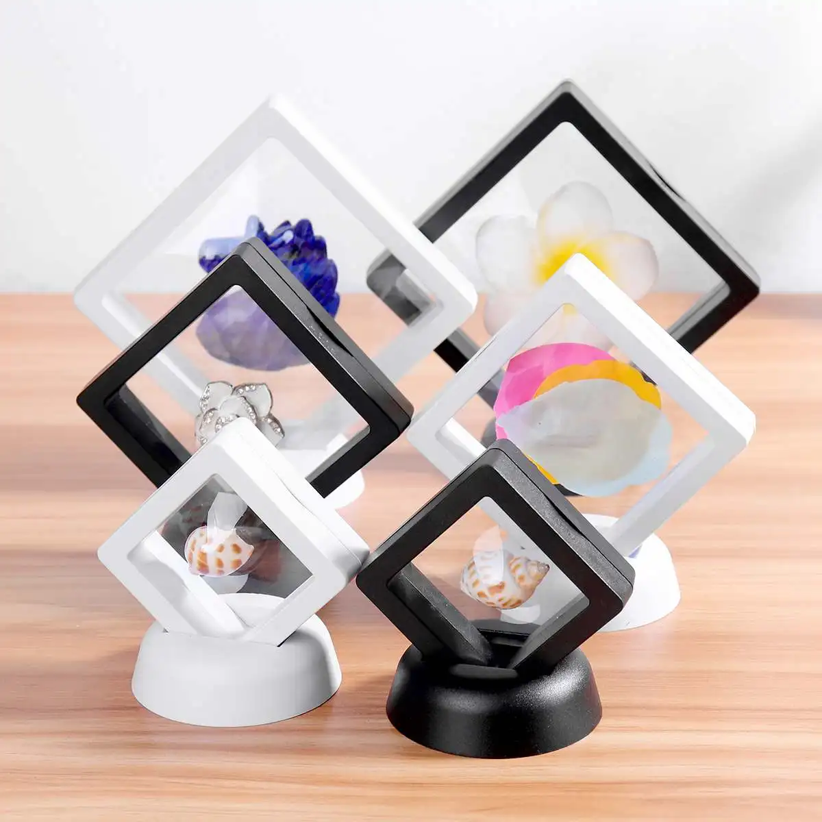 Модный ABS чехол s Display Квадратные 3D альбомы держатель с плавающей рамой черный