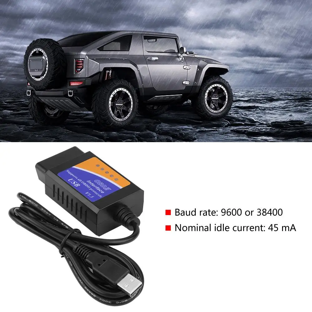 USB кабель Vgate Scan ELM322 OBD2 OBD 2 Интерфейсный usb диагностический инструмент ECU сканер
