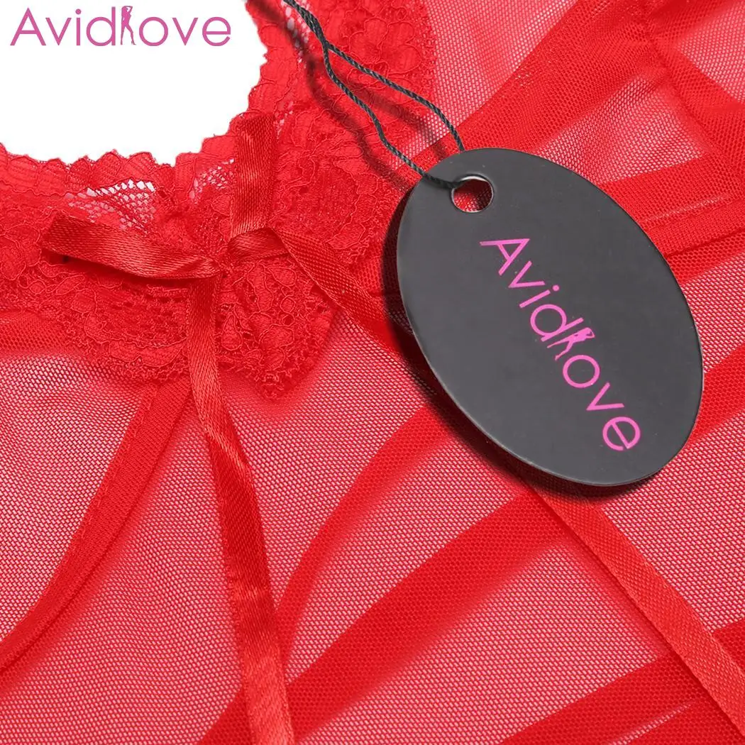 Avidlove женское сексуальное нижнее белье с ремешками боди костюм Babydoll сорочка