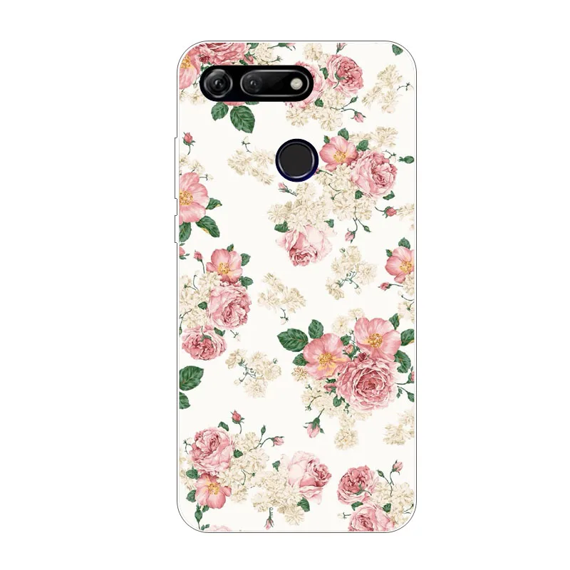 huawei honor v20 Case Silicon bloom Flowers Painting Soft TPU Back Cover for View 20 Phone protect Bags shell |