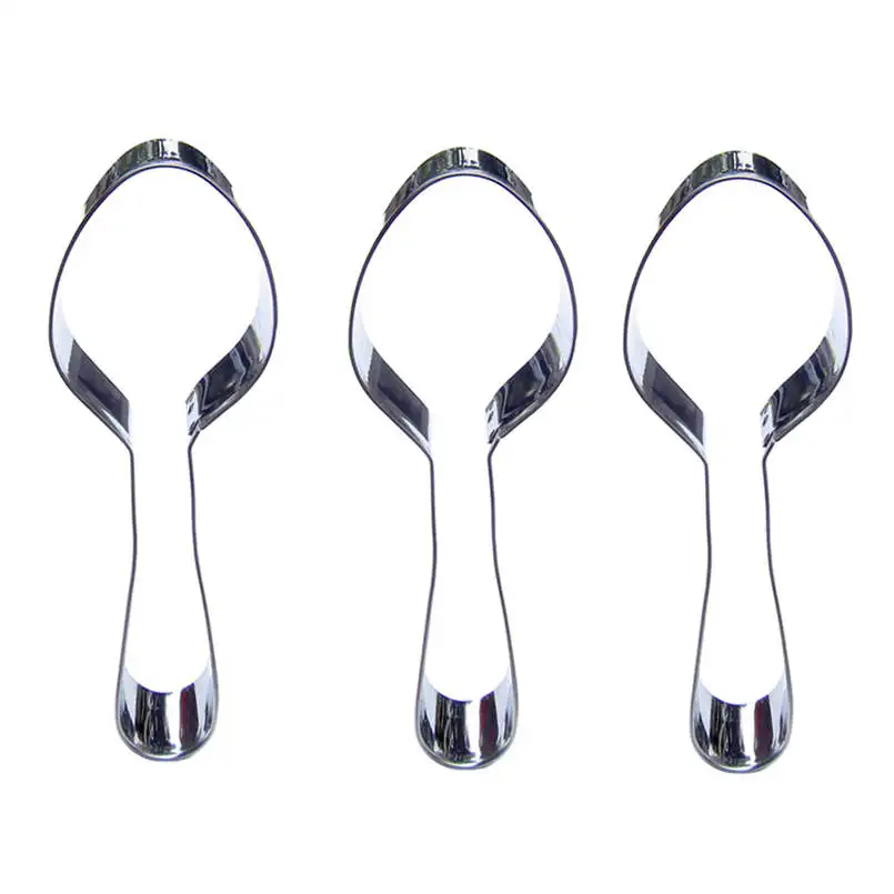 

Spoon shape 3 piece cookie cutting molds, baking tools, cake decorating soft candy tools.