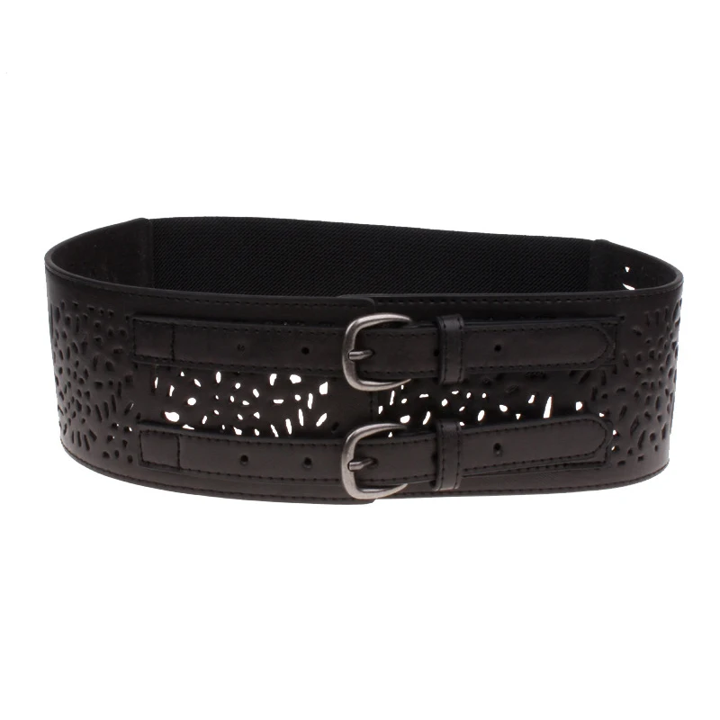 Женский широкий пояс с эластичной резинкой на талии|cinto feminino couro largo|belt beltbelt elastic |