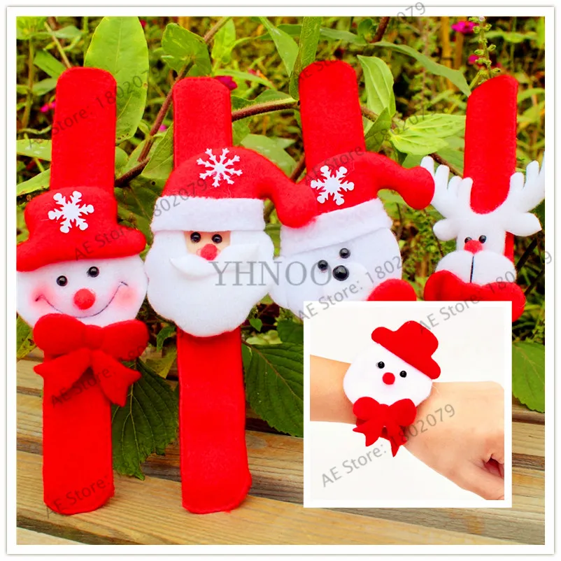 1 шт./пакет снеговика Санта-Клауса и Гладкий кольцо хлопки Кабель-браслет на