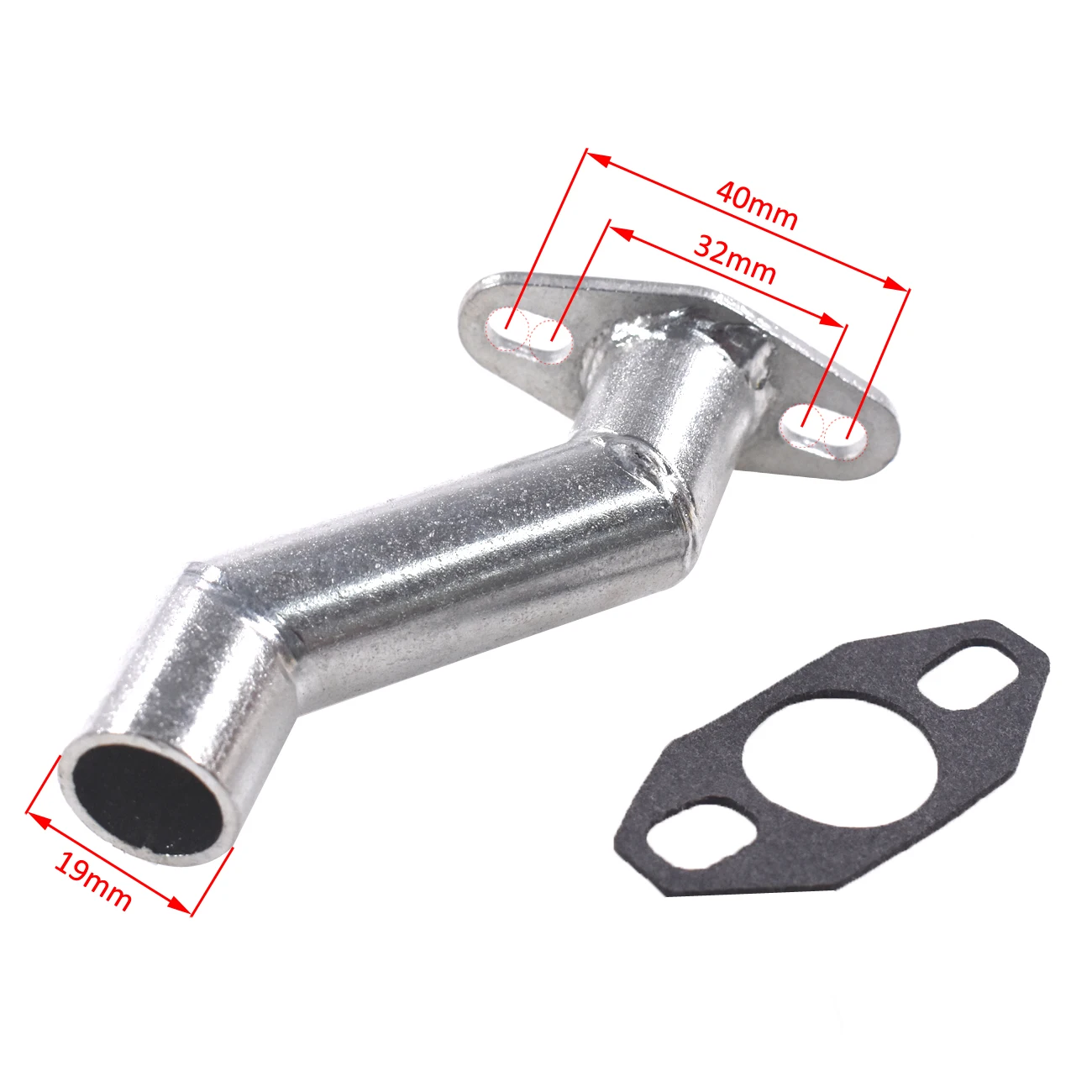 32 40 мм Серебристая короткая офсетная прокладка впускного коллектора 49cc 60cc 80cc