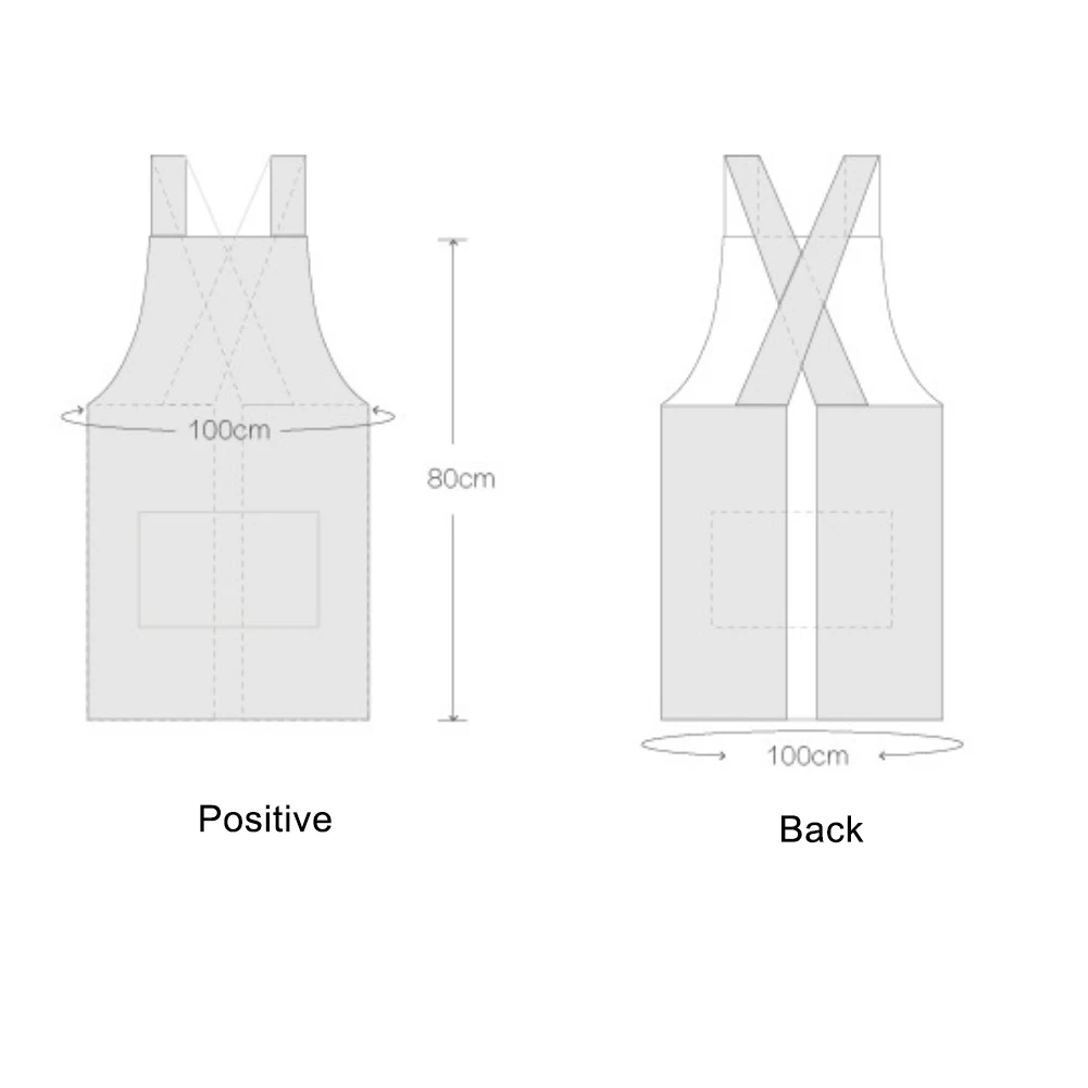 Fashion Cotton Linen Cross Back Pocket Kitchen Protective Apron Cafe Smock New | Дом и сад