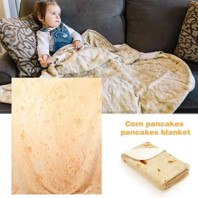 Tortilla Texture Soft Throw Blanket Family Car and Sofa Office Quilts Bedding Winter Zen Life Burrito | Дом и сад