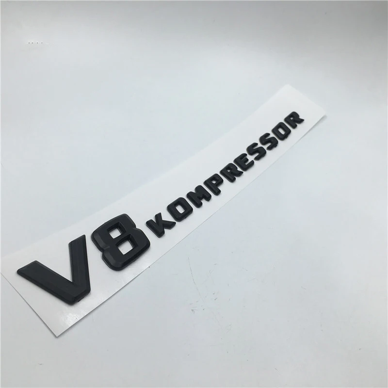 

JDM Car Stickers ABS Car Trunk Rear Sides Letter Badge Emblems Sticker Black Silver For Mercedes Benz AMG V6 V8 V12 KOMPRESSOR