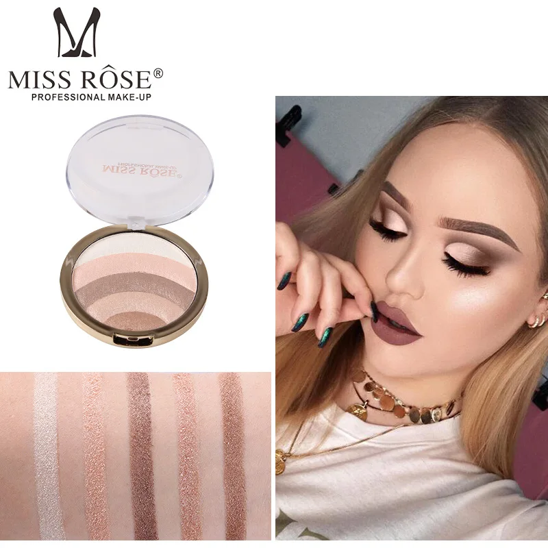 MISS ROSE 10 г Профессиональный Радужный Хайлайтер для макияжа лица хайлайтер палитра