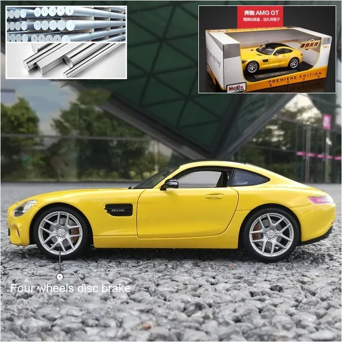 Масштаб 1:18 товар Bens AMG GT модель игрушки для детей рождественский подарок Прямая