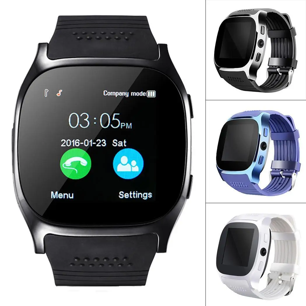 T8 Смарт-часы Multi-function Card Call 1 54 Touch Sports Bluetooth 3 комплекта отображения часов