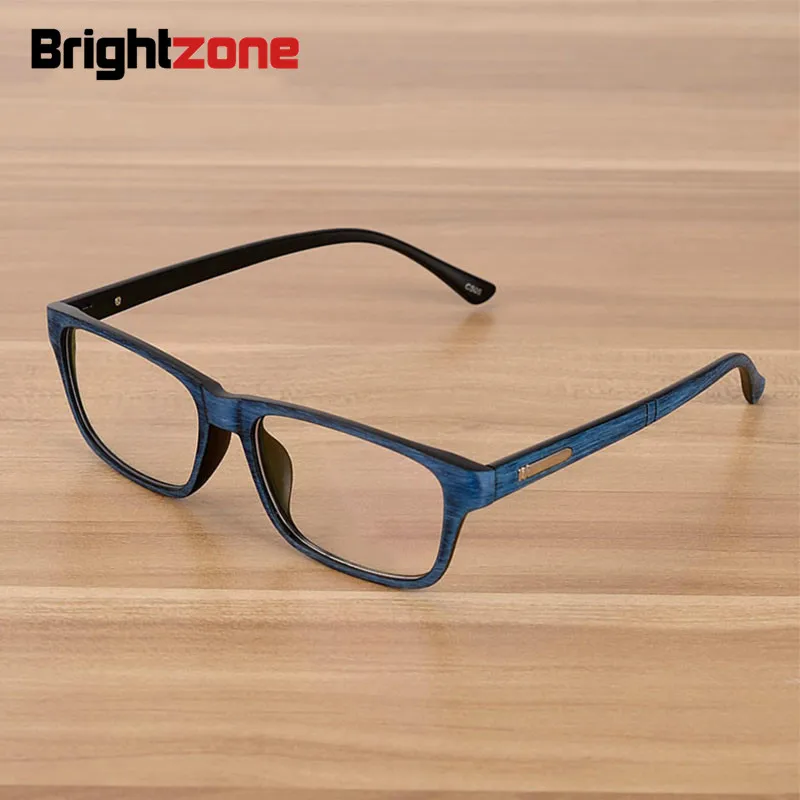 Винтажные полные оправы для очков Brightzone унисекс пластиковые с деревянным узором