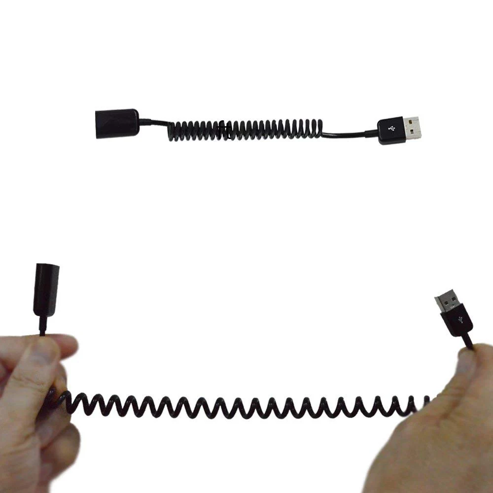 Спиральный кабель адаптера USB A male to female 1 м 3 фута|Кабели передачи данных| |