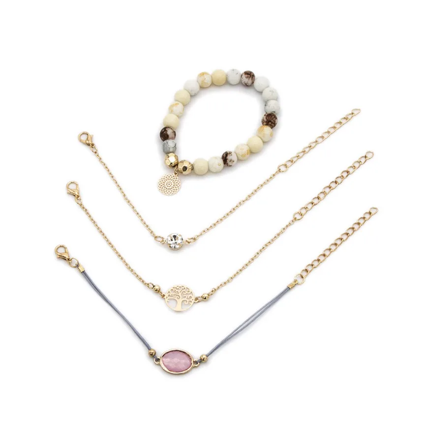 Женские полые круглые браслеты с бусинами в богемном стиле|Браслеты шармами| |