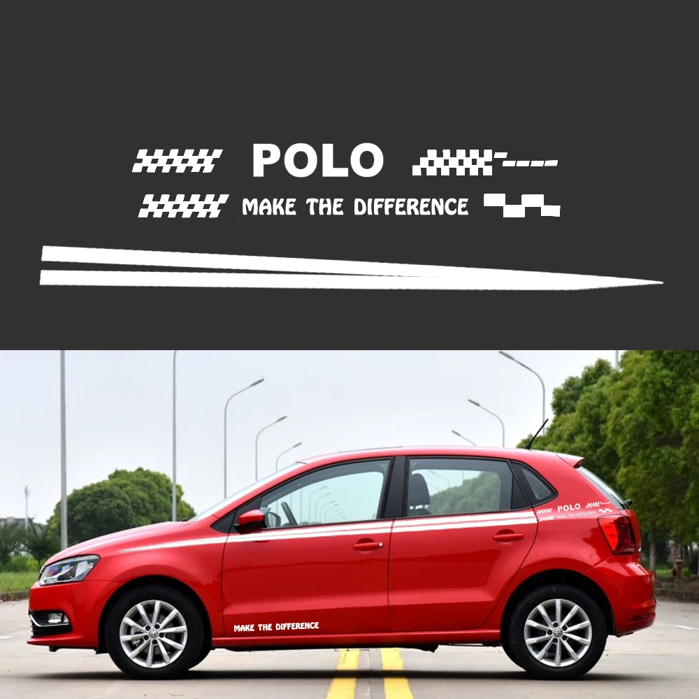 Наклейка на боковой кузов автомобиля Volkswagen VW POLO для хэтчбека седана внедорожника