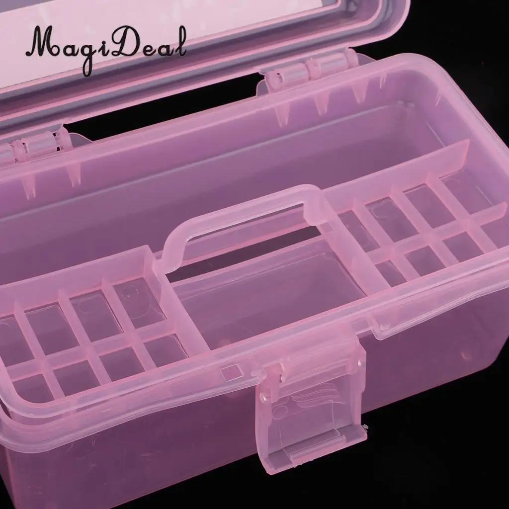 Transparent Storage Case Plastic 2 Layers Multi-functional Box Tool Organizer Container with Handle Use for Home | Дом и сад