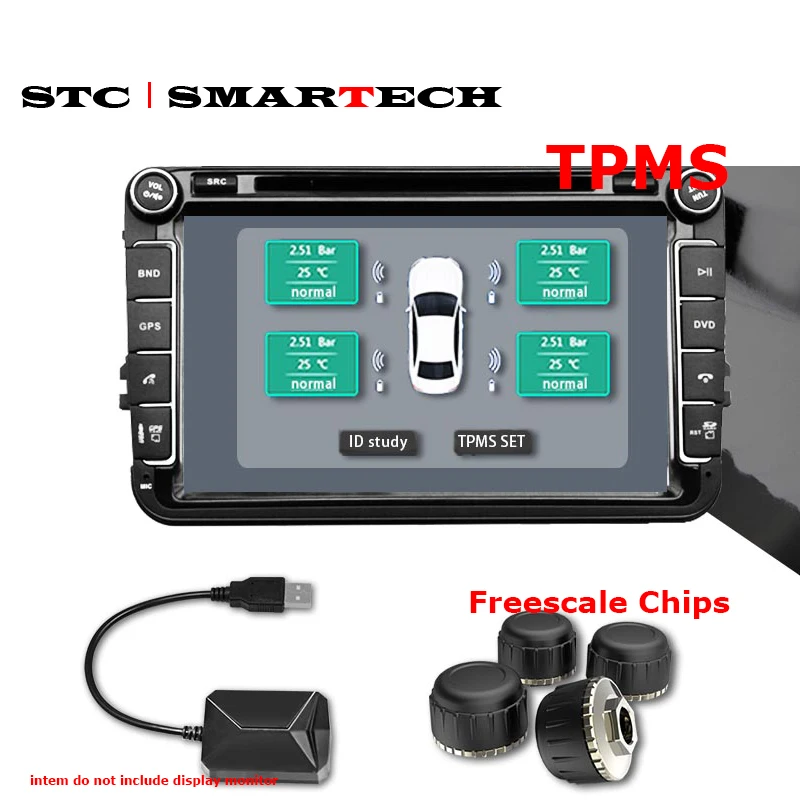 Android DVD TPMS USB сигнализация автошины система мониторинга давления 4 шины