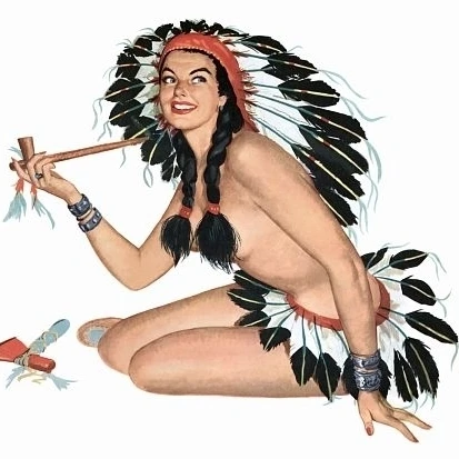 Pinup брюнетка индийская девушка с мира плакат печать (36x54) | Дом и сад