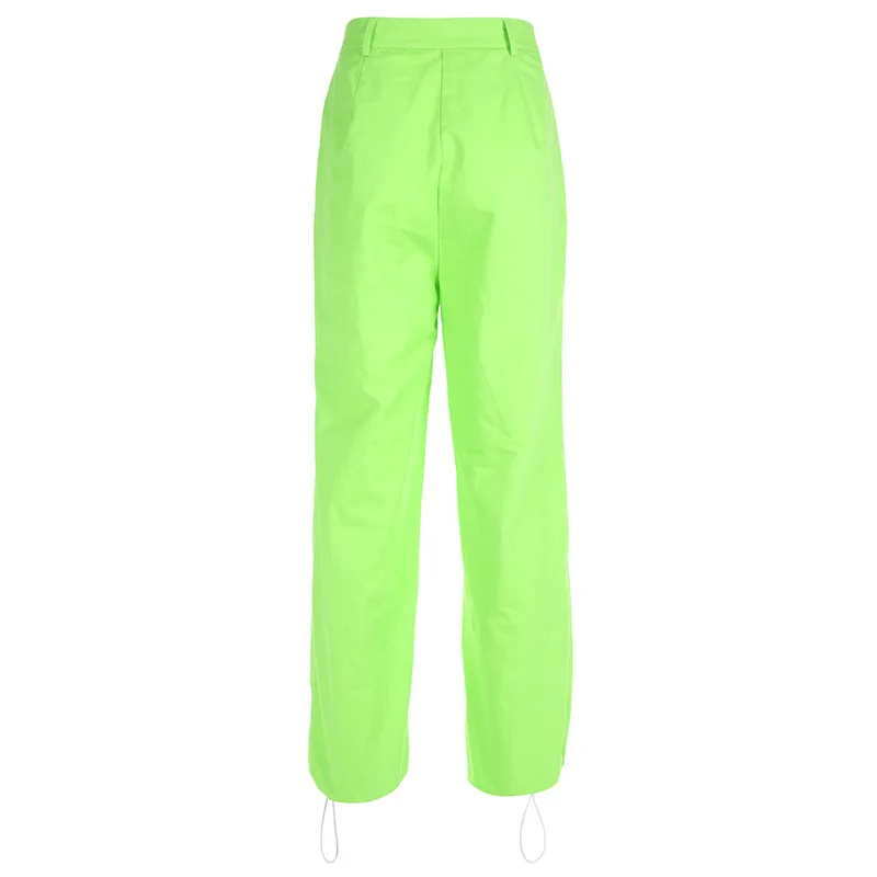 Vmay New Fashion Street Shoot Loose Casual Pants Women's 2019 Spring And Summer Streetwear High Waist Solid Cargo | Женская одежда