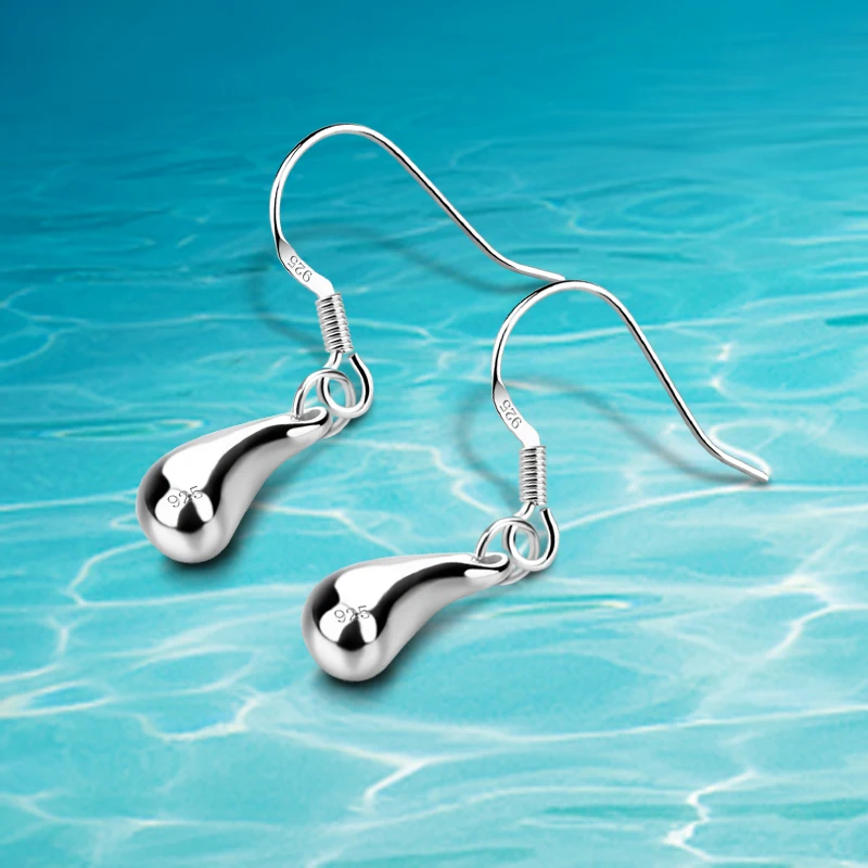 Женские классические серьги капли из стерлингового серебра 925 пробы Простые