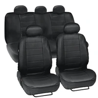 9 pcsset pu leather universal auto car seat covers automotive anti slip seat covers protectors for car suv truck black