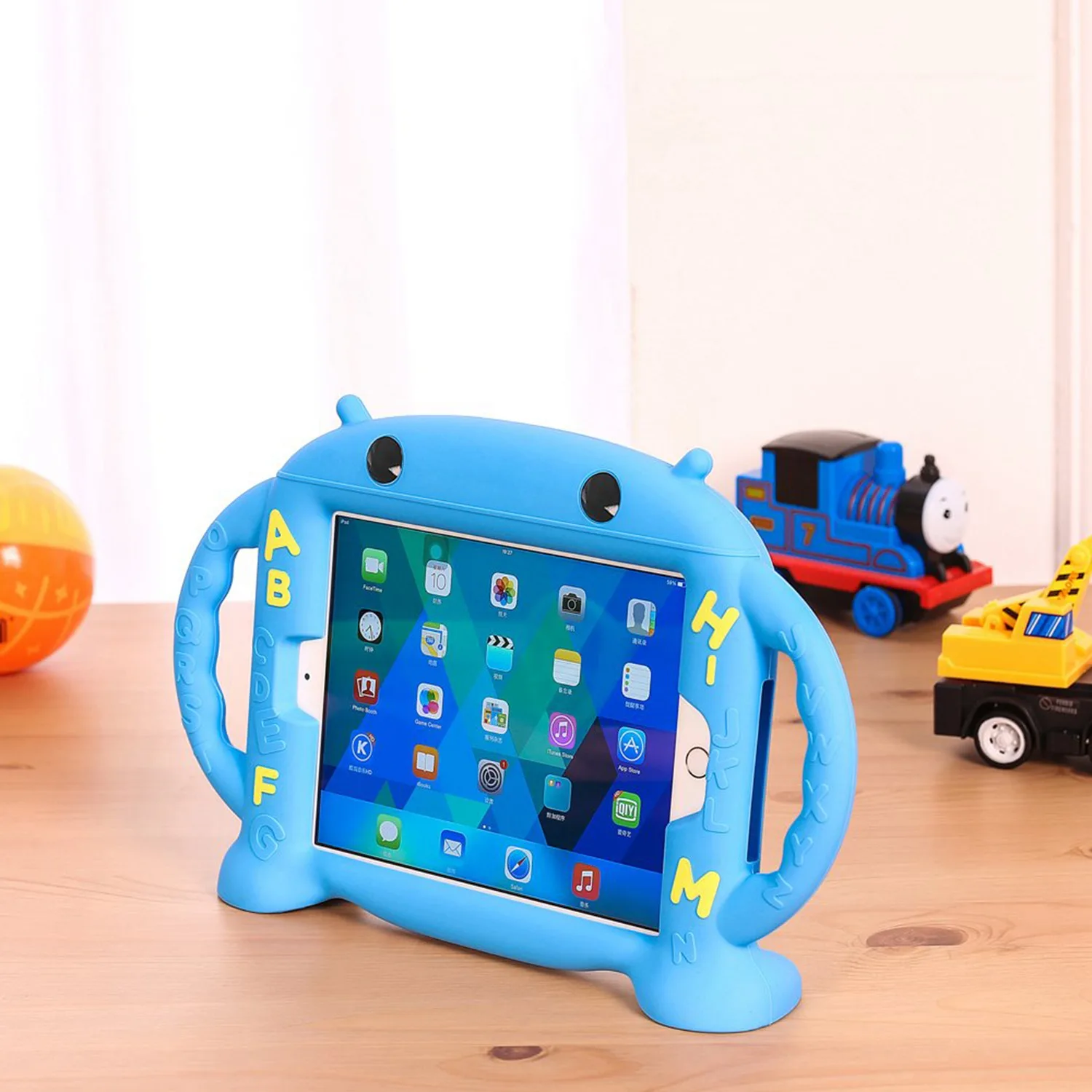 Чехол для Ipad Mini-детский противоударный силиконовый резиновый чехол с мультяшным