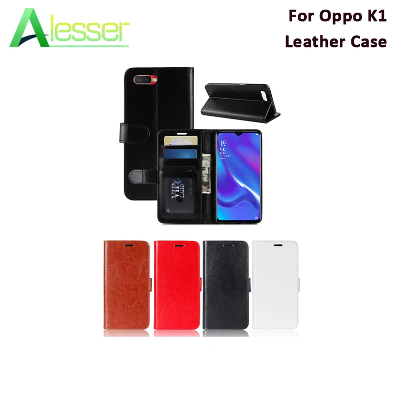 Alesser высококачественный защитный чехол для Oppo K1 кожаный Капа Чехол книжка из