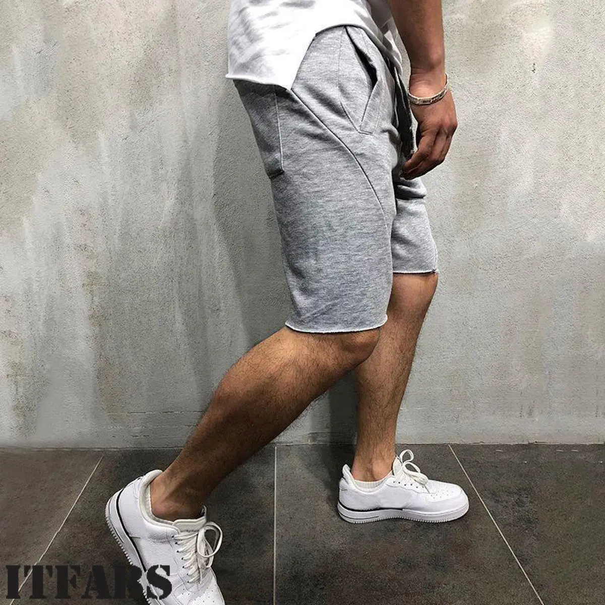Summer Sports Style Men Short Pants Pocket Casual Jogging Trousers Shorts Jogger Plain Color Drawstring Gym Streetwear | Мужская одежда