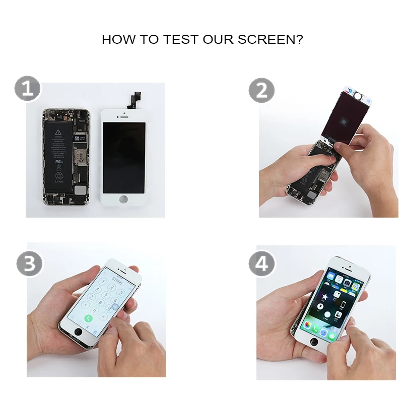 AAA LCD Display For iPhone 5 5C 5S SE 5SE Full Set Screen Touch Digitizer Complete Assembly Replacement Front Camera+Home Button images - 6