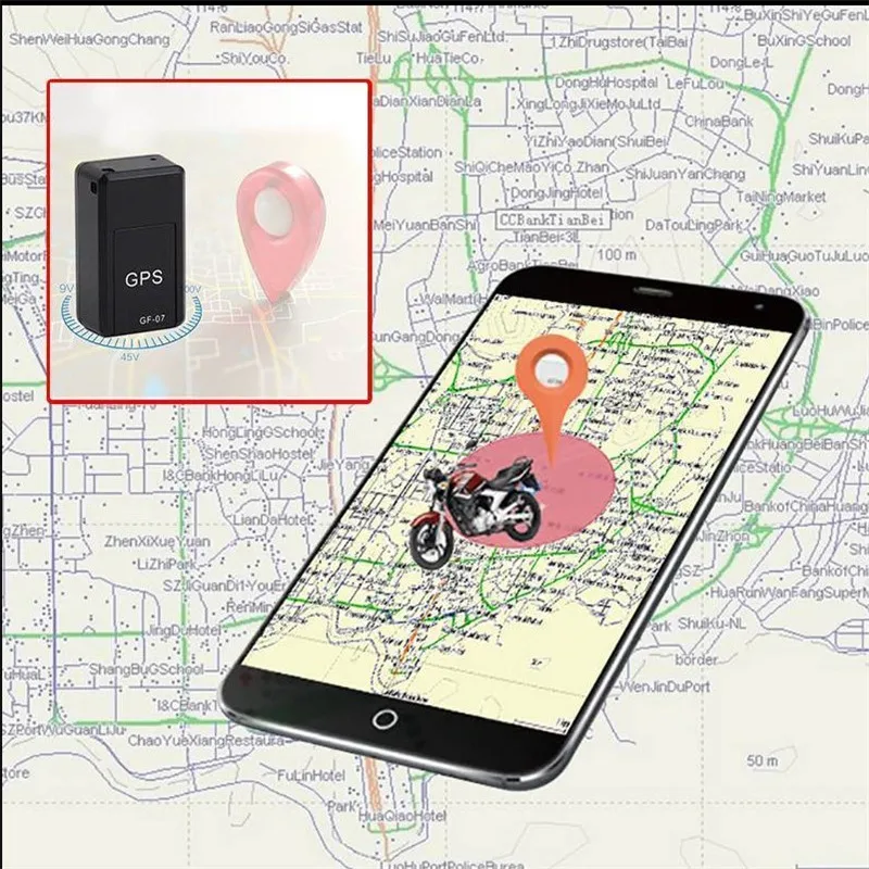 Автомобильный мини трекер GF07 магнитный GPS локатор для отслеживания в режиме