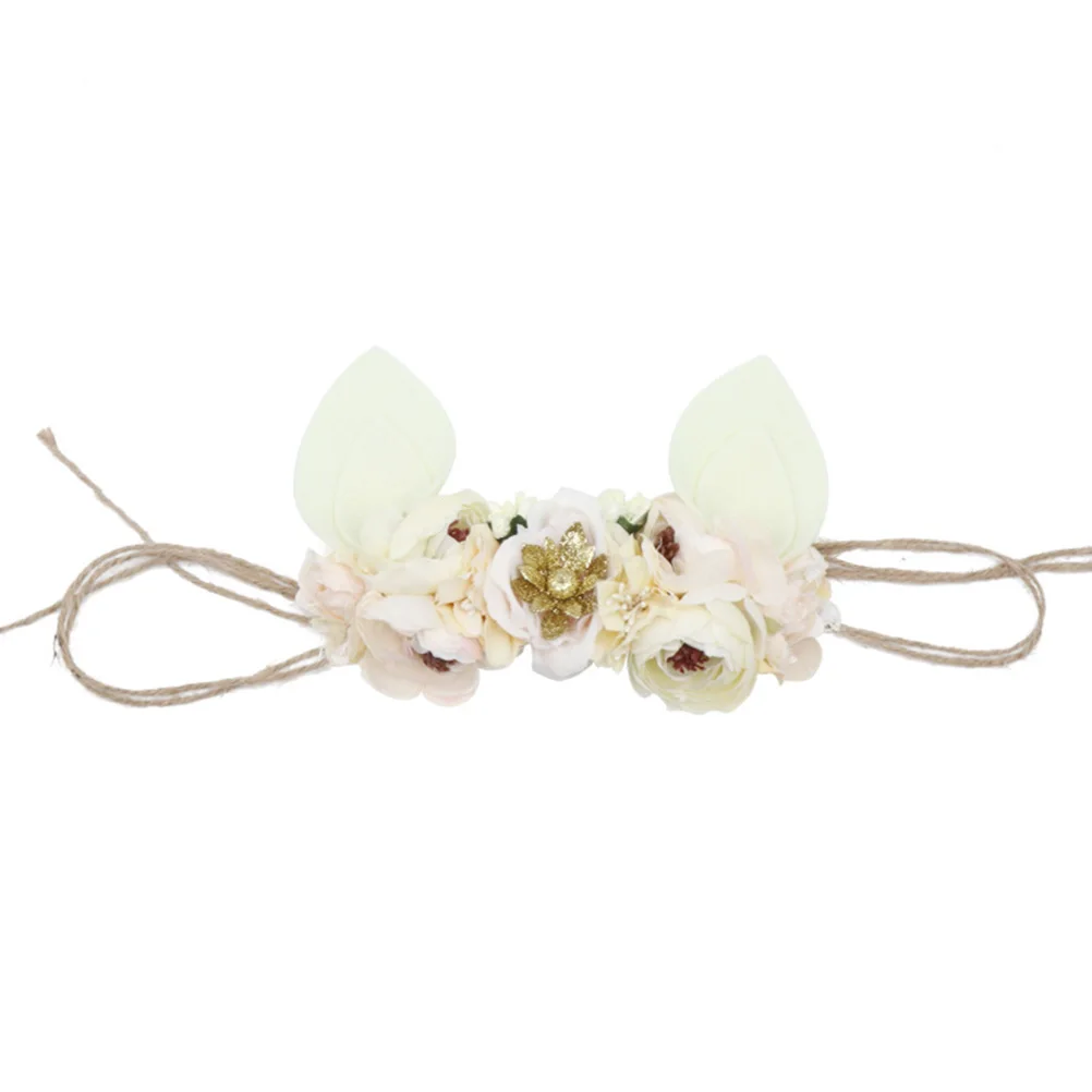 Милая Пасхальная повязка на голову с кроличьими ушками Цветочная корона детский