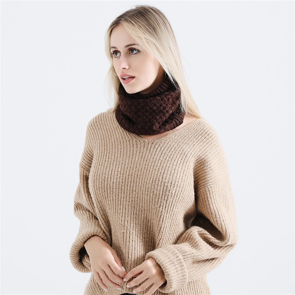 Yangdoudou высокое модное зимнее женское кольцо 3 шт всего $17 шерстяной вязаный
