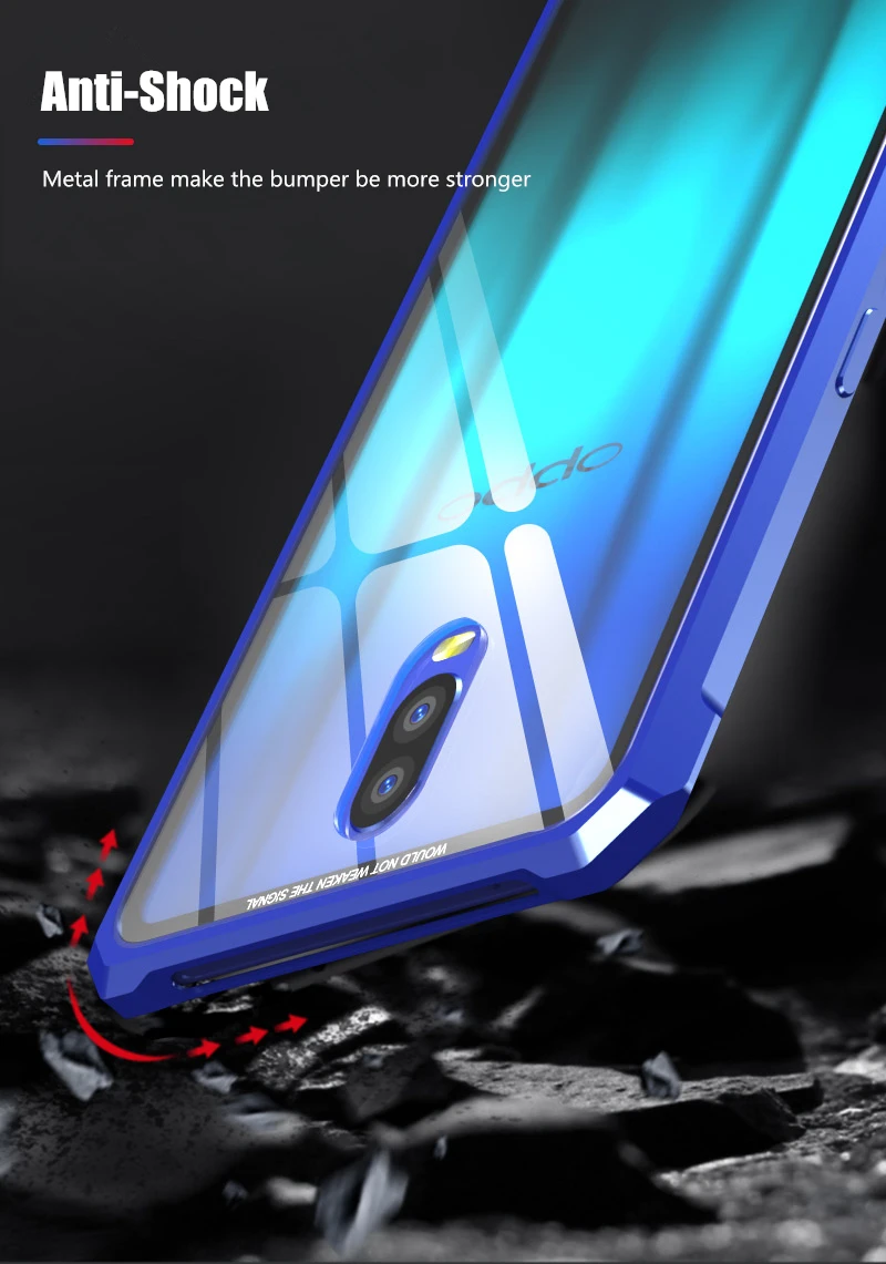 Oppo RX17 Pro Бампер R17Pro телефонные чехлы Алюминиевый металлический каркас бампер с