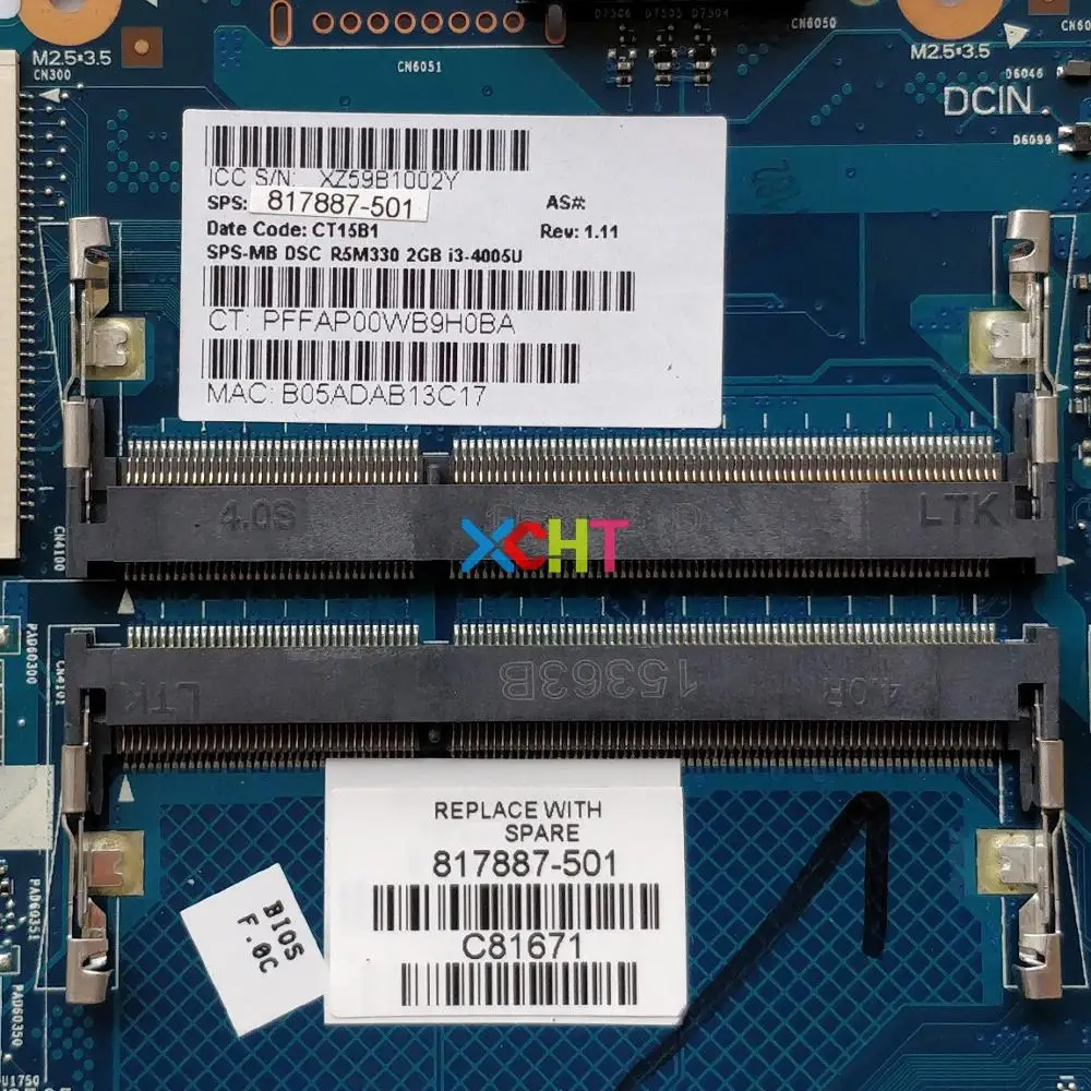 817887-501 817887-001 817887-601 w i3-4005U CPU 6050A2730001-MB-A01 R5/M330 2G для HP 240 G4 материнская плата ноутбука
