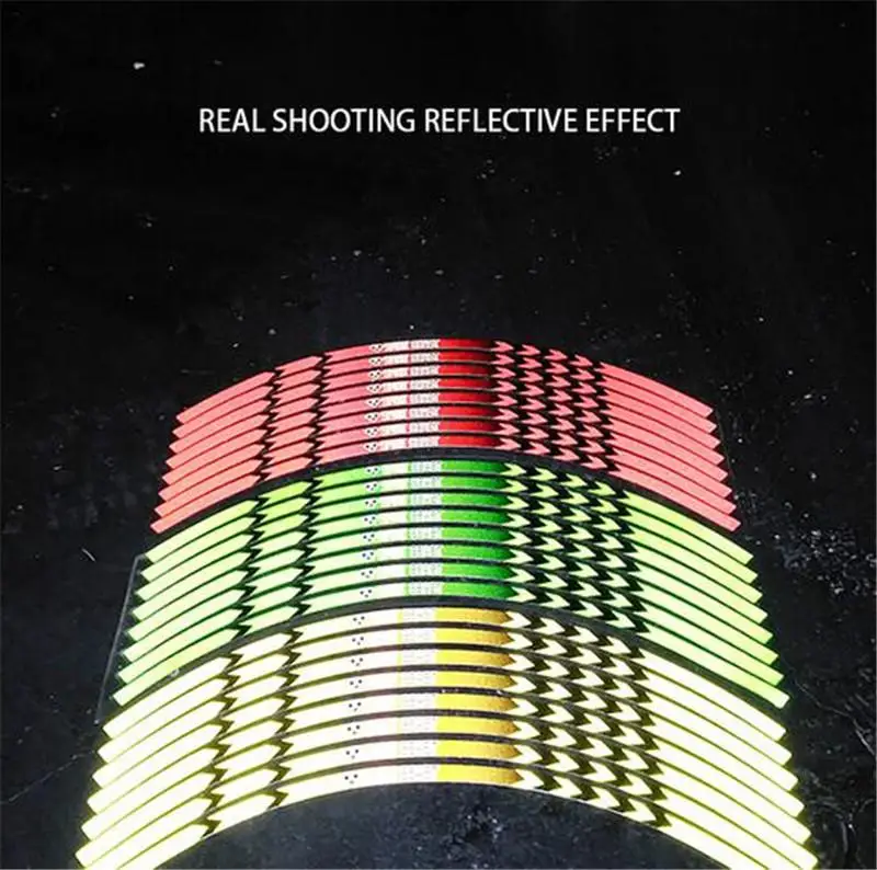 Автомобильные колеса Светоотражающие полоски наклейки украшение шин мотоцикла