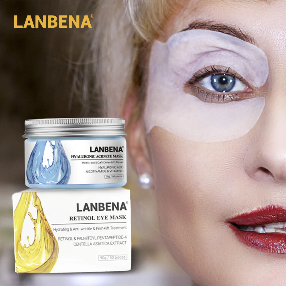 LANBENA Гиалуроновая кислота маска глаза подушечки для глаз против Сыворотки Repair Eye