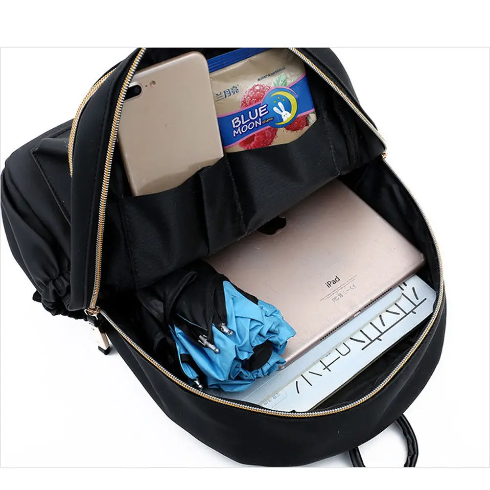 Модный женский мини рюкзак из ткани Оксфорд черный школьная сумка дорожный