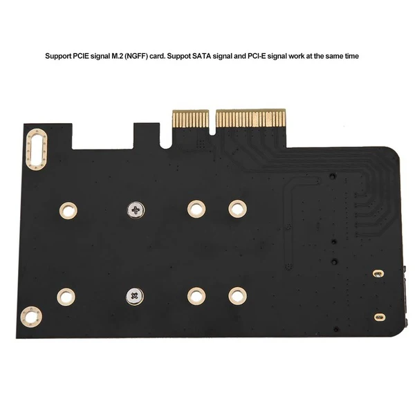 New Pa02 Rtk Ngff M.2 К конвертер PCI E адаптер Pci X4 к Ssd для 2280 мм B ключ + M черный| |