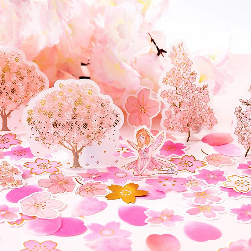 Kawaii наклейки с рисунком вишня Новинка клейкие милые фольгированные канцелярские